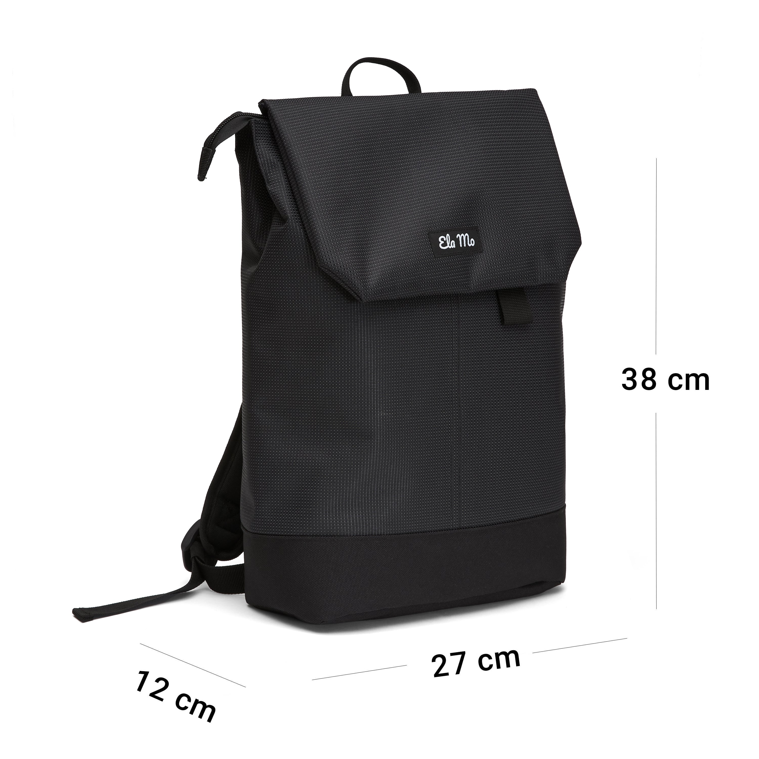 Ela Mo Daypack Rucksack Black Reflective