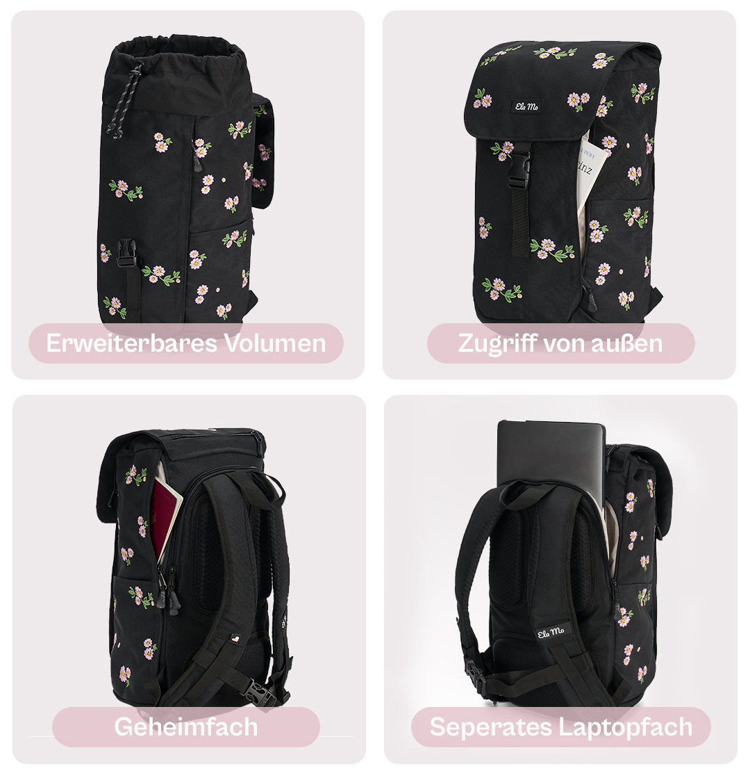 Ela Mo™ Everywhere Daypack | Embroidery Edition Upsy Daisy