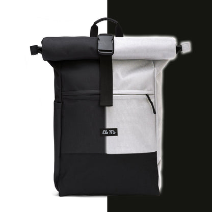 Rolltop Rucksack Black Reflective Vergleich hell dunkel