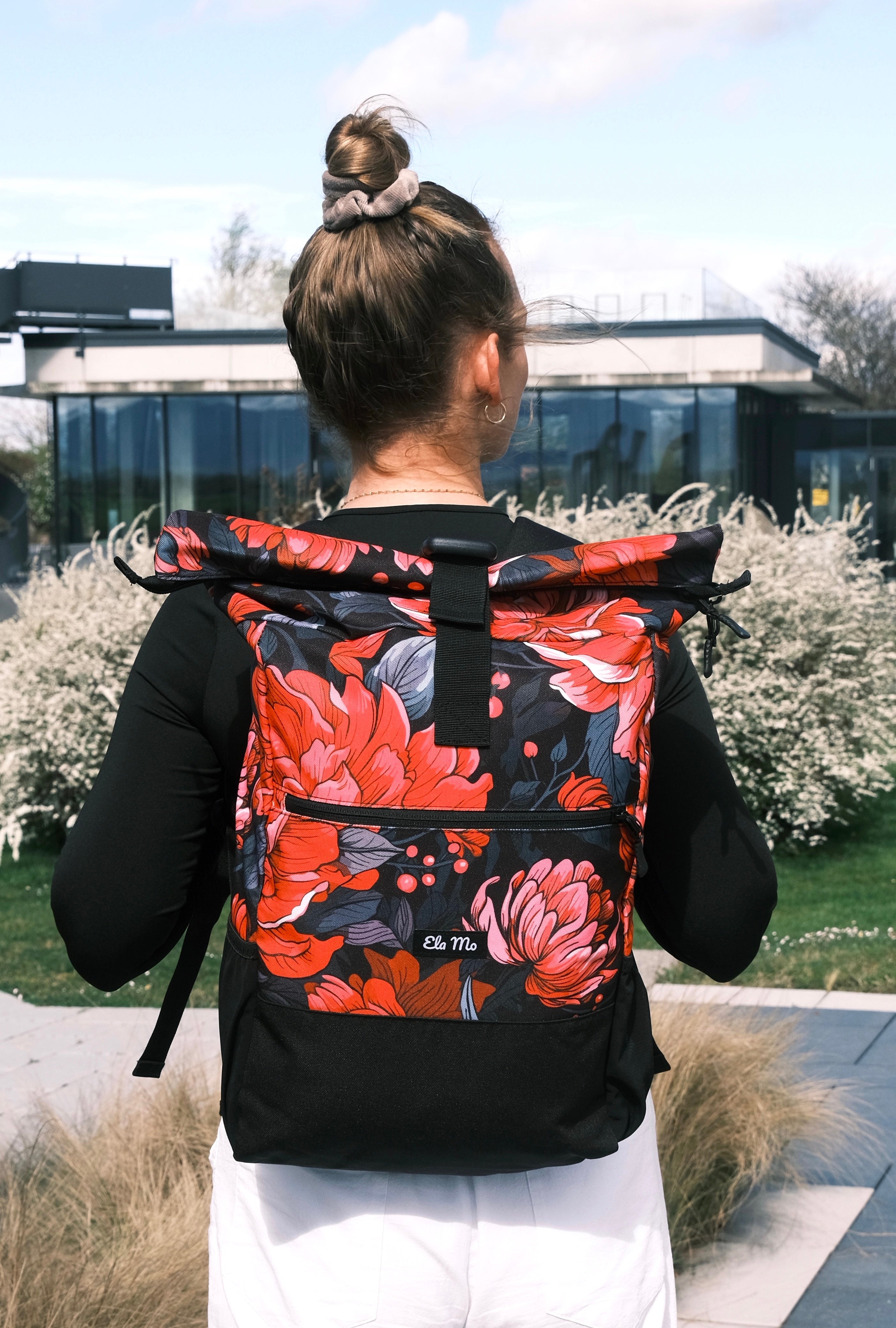 Ela Mo™ Rolltop Rucksack | Dalia Red