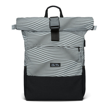 Rolltop Rucksack Night Edition Wave von vorne