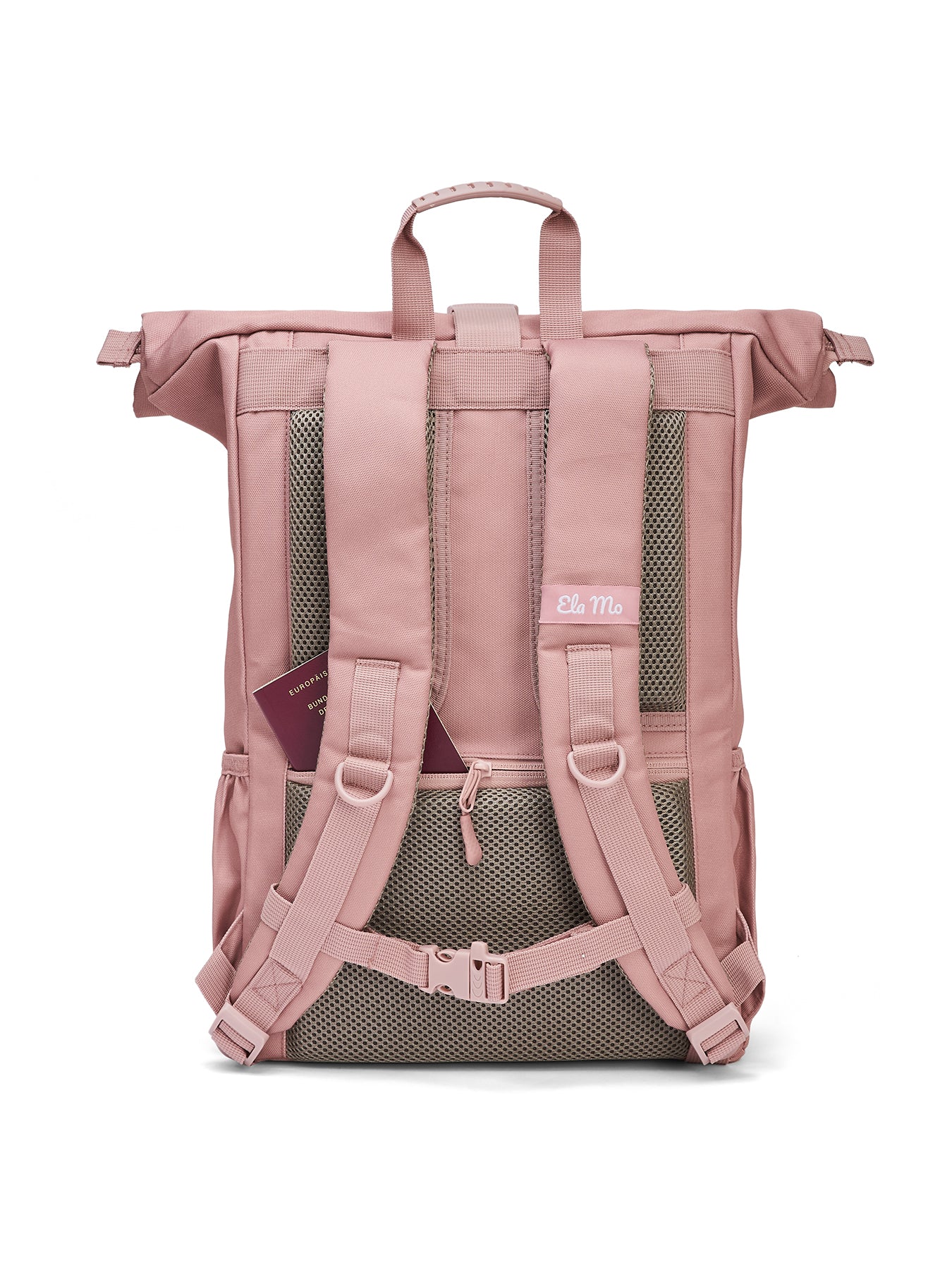 Ela Mo™ Rolltop Rucksack | Pastel Rose