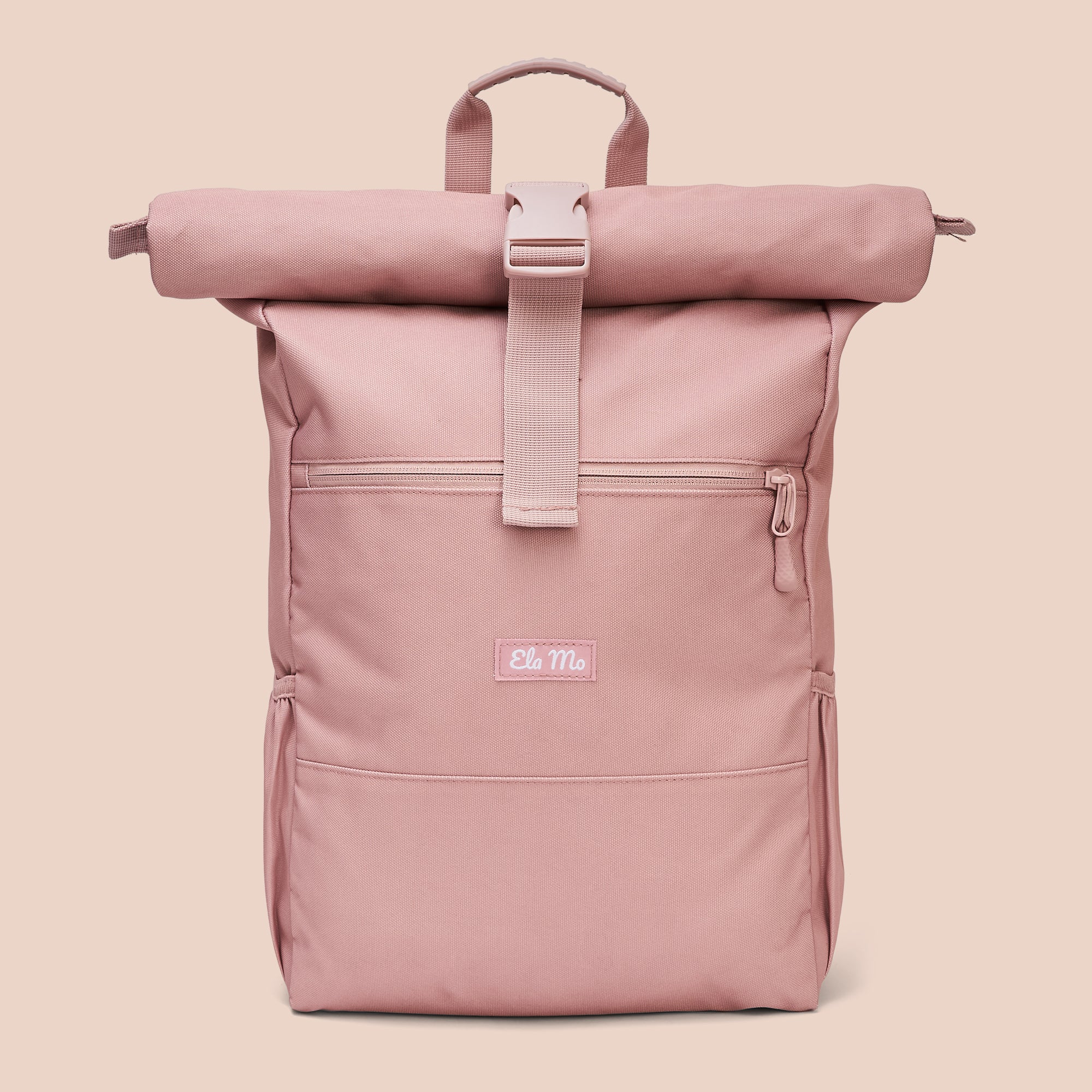 Ela Mo™ Rolltop Rucksack | Pastel Rose