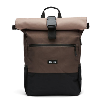 Ela Mo™ Rolltop Rucksack | Sand and Olive