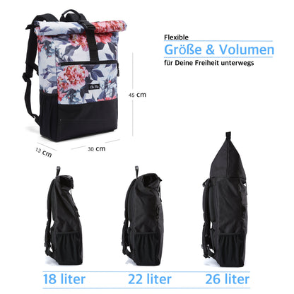 Rolltop Rucksack Bloom Maße