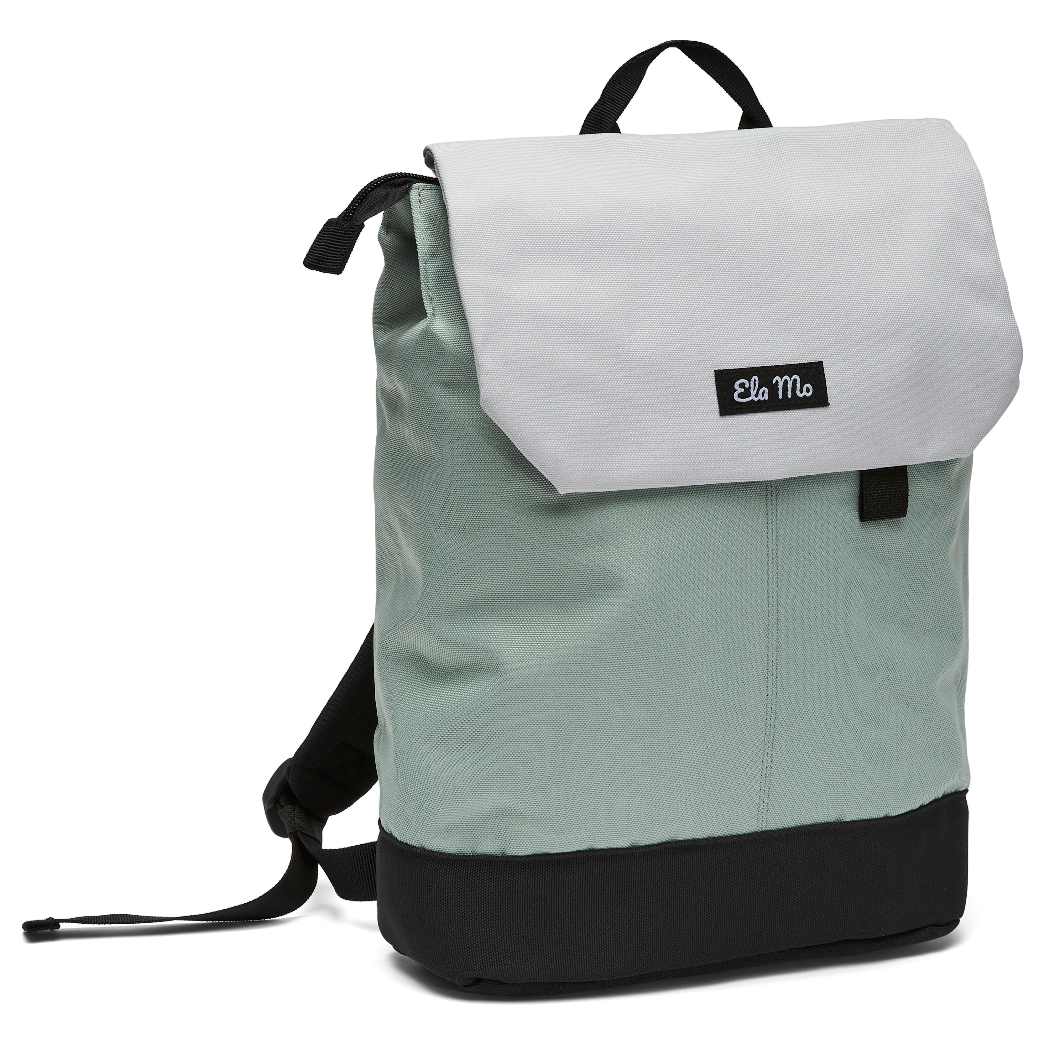 Daypack Rucksack Mintgrey von der Seite