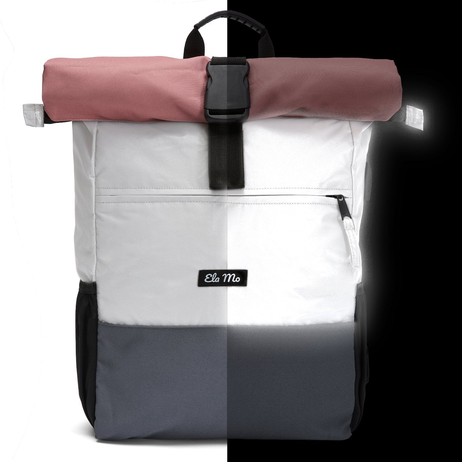 Rolltop Rucksack Night Edition Peach Vergleich hell dunkel