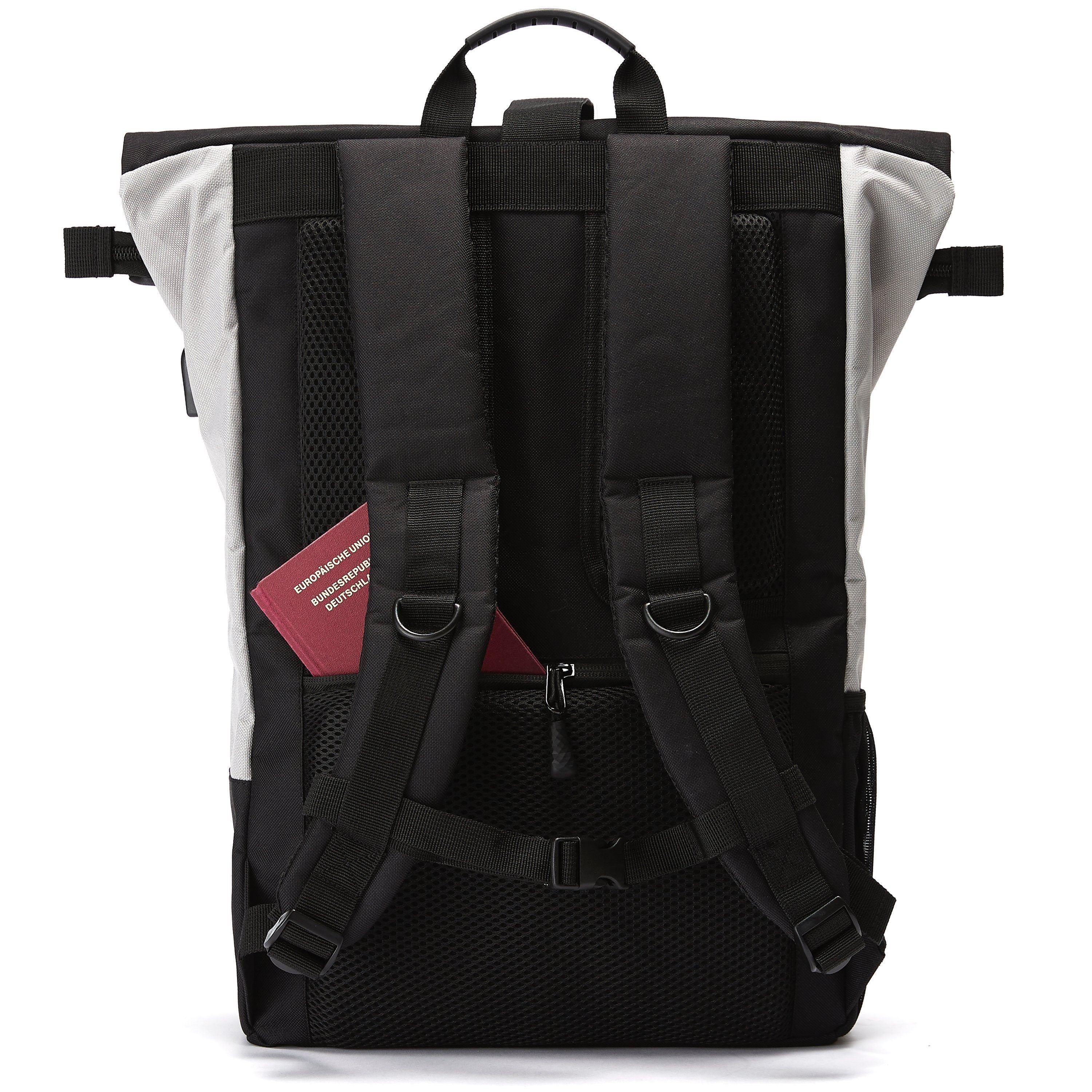 The Grey  Ela Mo™ Rolltop Rucksack | The Grey